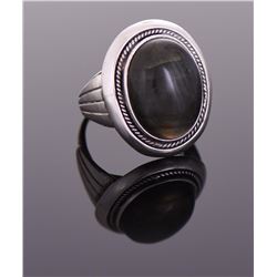 Native American Black Moonstone Sterling Silv