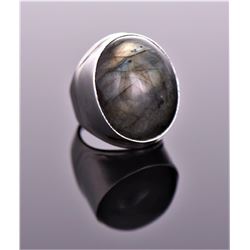 Native American Black Moonstone Sterling Silv