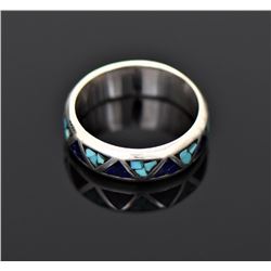 Native American Navajo Turquoise And Lapis La