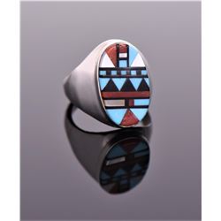 KK, Zuni Handmade Mosaic Inlay Of Blue Turquo