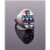 Image 1 : KK, Zuni Handmade Mosaic Inlay Of Blue Turquo