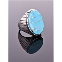 Zuni South West Blue Turquoise Sterling Silve