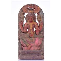 Nepali (Nepalese) Polychromed Wood Carving of