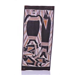 Australian Aboriginal Bark Painting Ca. 1950.