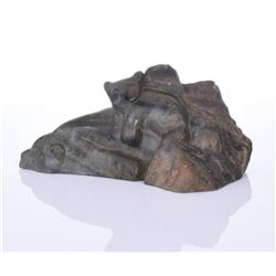 L. Wilson, 1930 Inuit Stone Carving Of A Slee