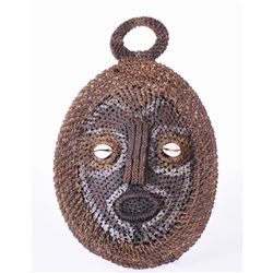 Papua New Guinea Woven Turtle Shell Mask.  Es
