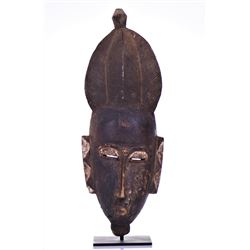 African Baule Wood Mask, Ivory Coast. Legend