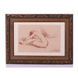 Jan De Ruth (1922 - 1991) Original Sepia penc