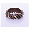 Image 1 : Vintage Triple Metal Over Wood Bangle.  Estim