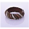 Image 2 : Vintage Triple Metal Over Wood Bangle.  Estim
