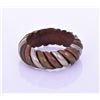 Image 4 : Vintage Triple Metal Over Wood Bangle.  Estim