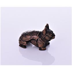 Vintage Bronze Bulldog Paper Weight, With Sea