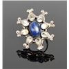 Image 5 : Persian Lapis Lazuli Starburst Ring With Whit