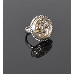 Designer ALXN Sterling Silver Ring With Repur