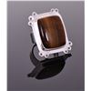 Image 1 : Vintage Tiger's Eye Sterling Silver Ring.  Es