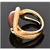 Image 4 : Cordova Snake Ring, Brown Goldstone With Gold