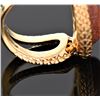 Image 6 : Cordova Snake Ring, Brown Goldstone With Gold