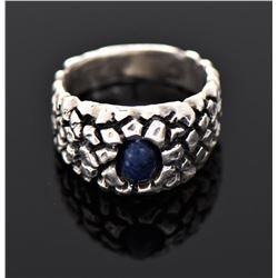 Vintage Lapis Lazuli Sterling Silver Nugget R