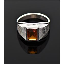 Vintage Citrine Sterling Silver Ring. Ring Si