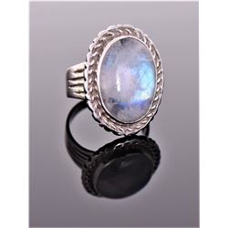 Vintage Sterling Silver Moon Ring. Ring Size