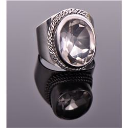 Vintage Quartz Crystal Diamond Cut Center sto