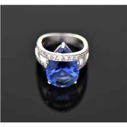 Vintage Sterling Silver Pear Cut Swiss Blue T