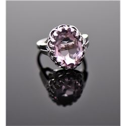 Sterling Silver Amethyst Ring. Ring Size 5.