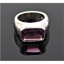 Amethyst Sterling Silver Ring. Ring Size 7.