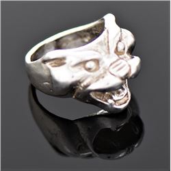 Vintage Tiger Ring Sterling Silver. Ring Size