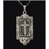 Image 2 : Sterling Silver "Flip" Pendant with Marcasite