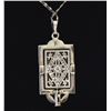 Image 3 : Sterling Silver "Flip" Pendant with Marcasite