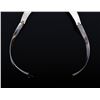 Image 4 : Sterling Silver Modern Necklace With Dangling