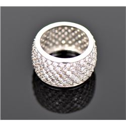 Vintage Sterling Silver Cluster Ban Ring With