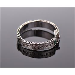 Vintage Peruvian Sterling Silver And Malachit