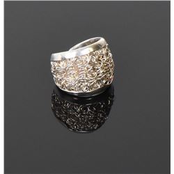 Vintage Designer Sterling Silver Swirled Wire