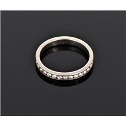 CZ Diamond Sterling Silver Wedding Ban.  Esti