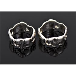 Two Sterling Silver Elephant Friendship Rings