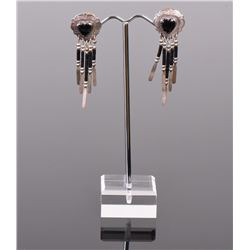 OLO Designer Onyx Heart Shaped Sterling Silve