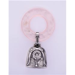 Vintage Web Sterling Silver Bell Baby Rattle