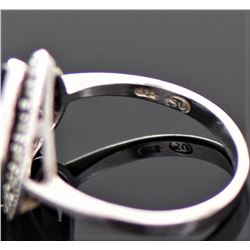 Heart Shaped Black Onyx And Marcasite Sterlin