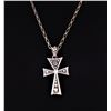 Image 1 : Sterling Silver Cross Pendant And Chain. Stam