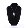 Image 3 : Sterling Silver Cross Pendant And Chain. Stam