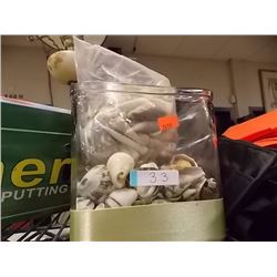 GLASS PLANT POT WITH SEA SHELLS