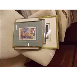 LOT OF FRAMED SIGNED PRINTS- 4 TTL