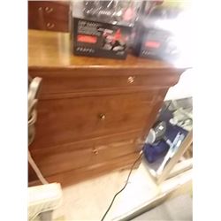 WOOD SIDE TABLE WITH  3 DRAWERS