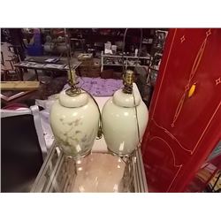 PAIR OF DESIGNER LAMPS - NO SHADES