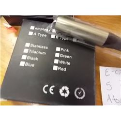 E-CIG - 5 PIECE ATOMIZER WITH HOURGLASS MOUTH PIECES