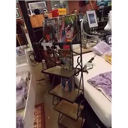 ORNATE METAL & WOOD SHELF - 5 SHELF