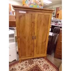 RUSTIC PINE 2 DOOR WARDROBE - SHELVES AND DRAWERS INSIDE