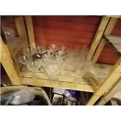 SHELF LOT MARTINI GLASSES & MORE